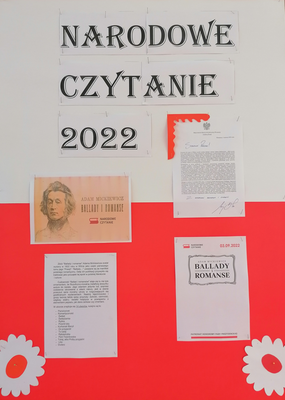 zdjęcie do
														 artykułu: NARODOWE CZYTANIE W NASZEJ SZKOLE (07.09.2022 r.)