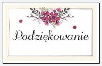 PODZIĘKOWANIE (21.12.2022 r.)